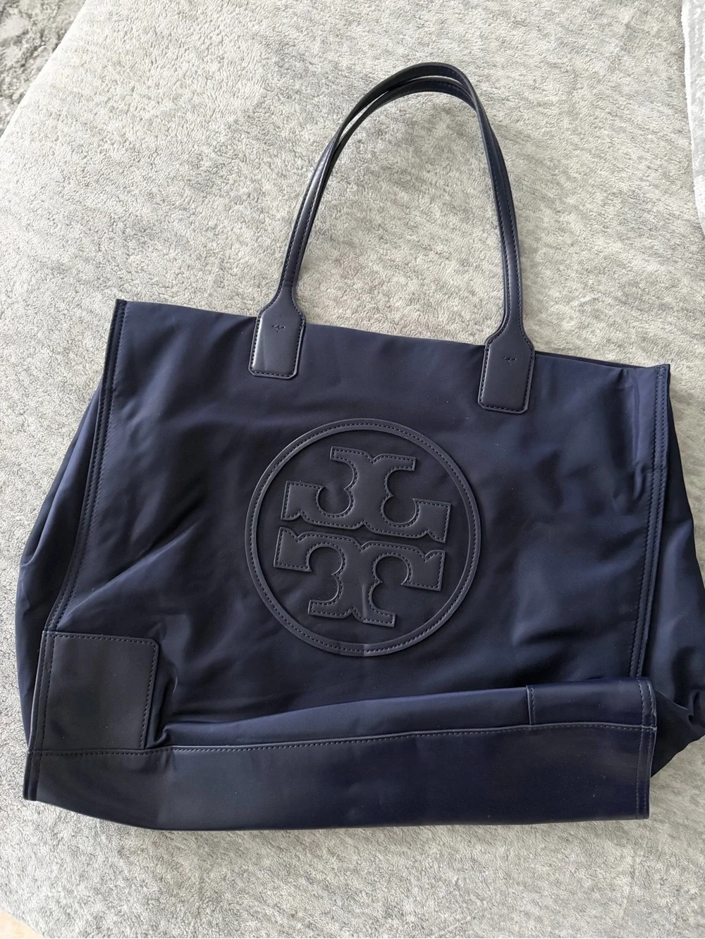 Tory Burch Navy Monogram Interior Tote